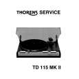 THORENS TD115MKII Manual de Servicio